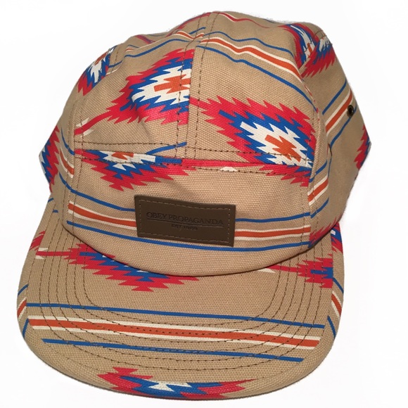 obey leather strap hat